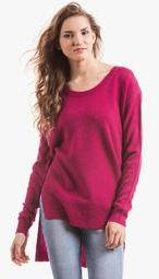 Shuffle Magenta Solid Sweater Women