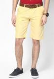 Silver Streak Solid Yellow Shorts men