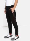 Single Black Regular Fit Solid Joggers Men