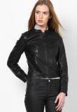 Sisley Black Solid Jacket Women