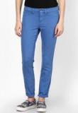 Sisley Blue Solid Jeans Women