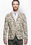 Sisley Floral Multicolor Printed Blazer Men