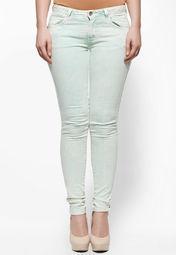 Sisley Off White Printed Jeans women