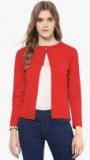 Skidlers Red Solid Shrug Women