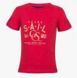 Slub Junior Red Casual Top Girls