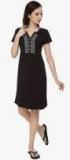 Slumber Jill Black Embroidered Sleepdress Women