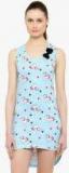 Slumber Jill Blue Printed Sleepdress Women