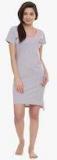 Slumber Jill Grey Solid Sleepdress Women