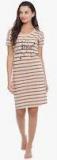 Slumber Jill Peach Striped Sleepdress Women