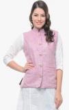 Sobre Estilo Pink Solid Summer Jacket Women