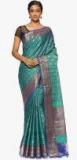 Soch Blue Embellished Saree Women