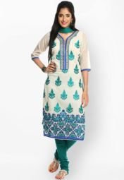 Soch Embroidered White Dress Material Women