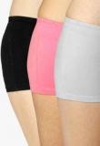 Softrose Black/Grey/Pink Cotton Elastane Shorty Women