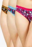 Softrose Pack Of 3 Multicoloured Printed Panty Women