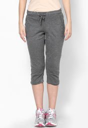 Softwear Charcoal Grey Solid Capri Women