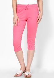 Softwear Pink Solid Capri Women