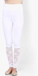 Softwear Solid White Leggingsoftwear White Lace Leggings Women