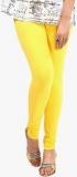 Sohniye Yellow Solid Leggings Women