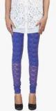 Soie Blue Solid Leggings Women