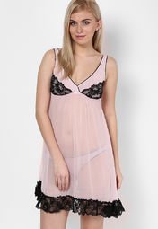 Soie Pink Night Dress Women