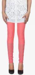 Soie Pink Solid Leggings women