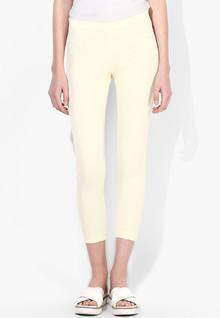 Soie White Solid Legging women