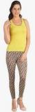 Soie Yellow Solid Pyjama Set Women