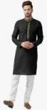 Sojanya Black Printed Kurta Men