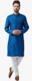 Sojanya Blue Printed Kurta Men