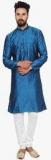 Sojanya Blue Printed Kurta Pyjama Men