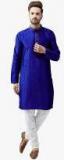 Sojanya Blue Woven Design Kurta Men