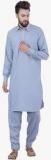 Sojanya Light Blue Solid Kurta Pyjama men