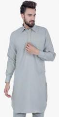 Sojanya Light Grey Solid Kurta Pyjama men