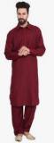 Sojanya Maroon Solid Kurta Pyjama men