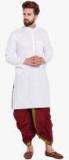 Sojanya White Solid Kurta With Dhoti Men