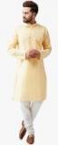 Sojanya Yellow Solid Kurta Men