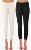 Sonari Pack Of 2 Multicoloured Solid Leggings Women