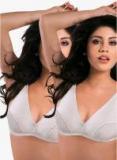 Sonari Pack Of 2 White Solid Bras Women