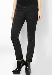 Species Black Solid Jeans Women