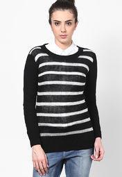 Species Black Striped Sweater Women