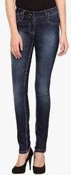 Species Blue Mid Rise Skinny Jeans Women