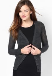 Species Charcoal Solid Sweater Women