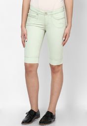 Species Green Solid Capri Women