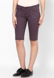 Species Purple Solid Capri Women