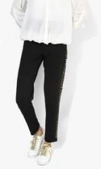 Splash Black Embellished Leggings women