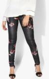 Spykar Black Printed Leggings Women