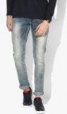 Spykar Blue Slim Fit Low Rise Clean Look Jeans Men