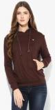 Spykar Brown Solid Hoodie Women