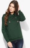 Spykar Green Solid Hoodie Women