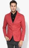 Spykar Red Solid Blazer Men